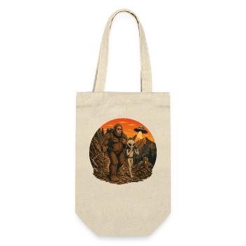 Bigfoot Alien Wandern - Geschenkbeutel für Flaschen - Natur - Vorne