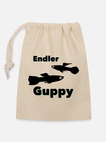 Endler guppy (Poecilia wingei) - Verschließbarer Geschenkbeutel aus Baumwolle (14x20cm) - Natur