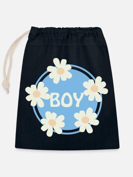 Boy - Verschließbarer Geschenkbeutel aus Baumwolle (25x30cm) - Navy