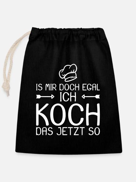 Ich koch das jetzt so - Verschließbarer Geschenkbeutel aus Baumwolle (25x30cm) - Schwarz