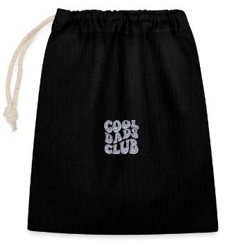 Cool Dads Club Retro Embroidered - Closable cotton gift bag (25x30cm) - black - Front