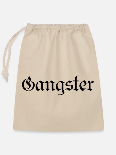 Streetwear - Verschließbarer Geschenkbeutel aus Baumwolle (25x30cm) - Natur