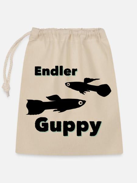 Endler guppy (Poecilia wingei) - Verschließbarer Geschenkbeutel aus Baumwolle (25x30cm) - Natur