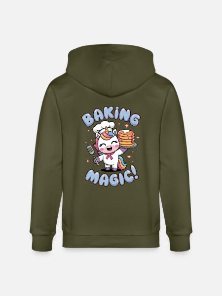 Baking Magic! - Stanley/Stella CULTIVATOR Unisex Organic Hooded Jacket - khaki