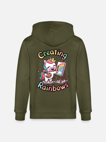 Creating Rainbows - Stanley/Stella CULTIVATOR  Unisex Organic Hooded Jacket - khaki