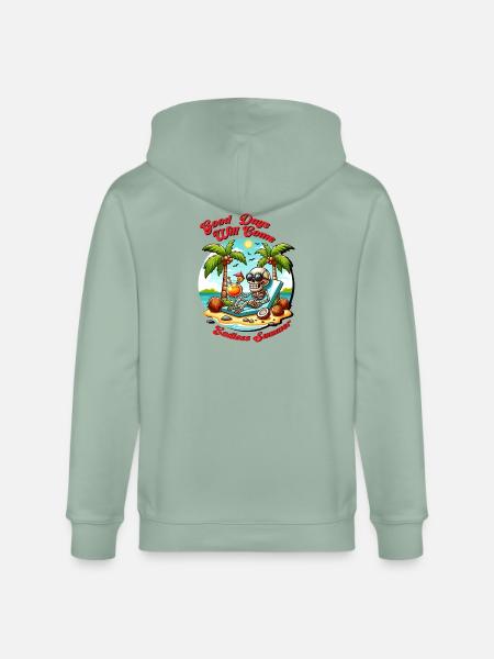 Summer good days - Stanley/Stella CULTIVATOR  Unisex Organic Hooded Jacket - aloe