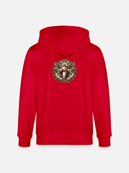 Jesus Christ Logo - Stanley/Stella Unisex Bio-Kapuzenjacke CULTIVATOR - Rot
