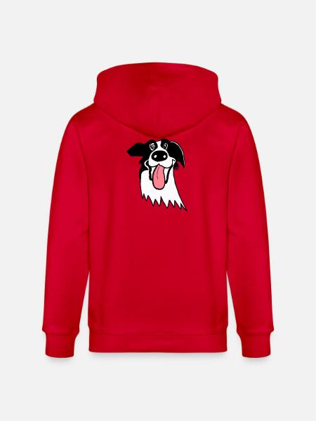 Border Collie mignon - Veste à capuche bio CULTIVATOR Stanley/Stella Unisexe - rouge