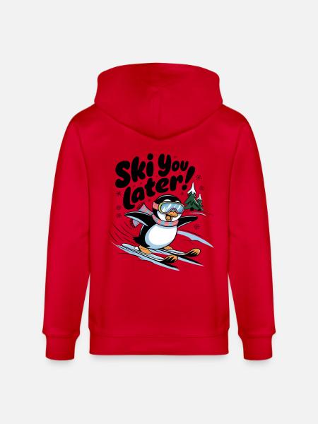 Ski You Later - Stanley/Stella CULTIVATOR Unisex Organic Hooded Jacket - red