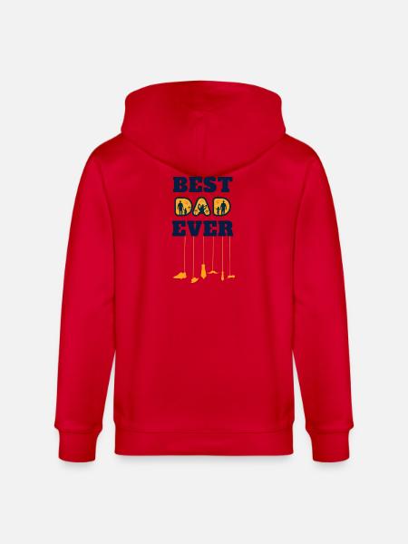 best dad ever - Stanley/Stella CULTIVATOR  Unisex Organic Hooded Jacket - red