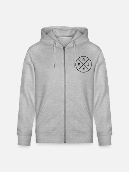 MOIN - Stanley/Stella Unisex Bio-Kapuzenjacke CULTIVATOR  - Grau meliert