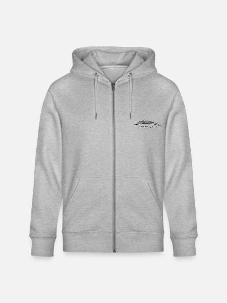 feather - Stanley/Stella CULTIVATOR  Unisex Organic Hooded Jacket - heather grey
