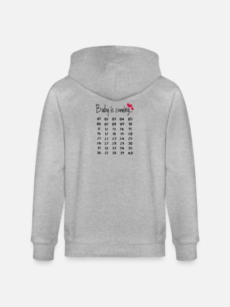 Sjov graviditet gravid gave forældre - Stanley/Stella økologisk unisex-hættejakke CULTIVATOR  - grå meleret