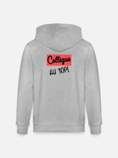 COLLEAGUE. START. RETIREMENT - Stanley/Stella CULTIVATOR  Unisex Organic Hooded Jacket - heather grey