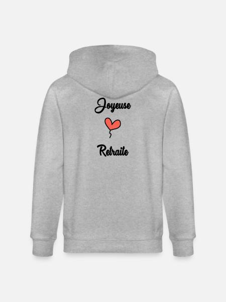 COLLEAGUE. START. RETIREMENT - Stanley/Stella CULTIVATOR  Unisex Organic Hooded Jacket - heather grey