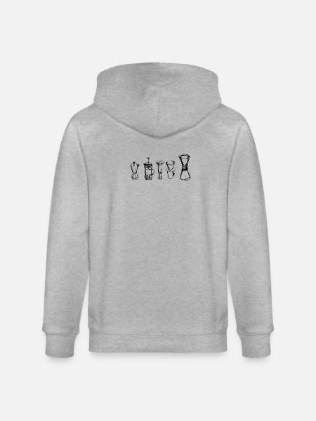 Alternative Coffee - Stanley/Stella CULTIVATOR  Unisex Organic Hooded Jacket - heather grey