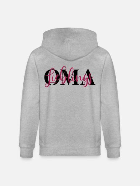 Lieblingsoma Oma - Stanley/Stella Unisex Bio-Kapuzenjacke CULTIVATOR - Grau meliert