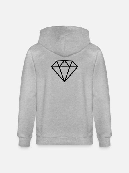 Diamant - Stanley/Stella Unisex Bio-Kapuzenjacke CULTIVATOR  - Grau meliert
