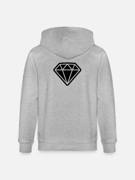 Icône de diamant - Veste à capuche bio CULTIVATOR Stanley/Stella Unisexe - gris chiné