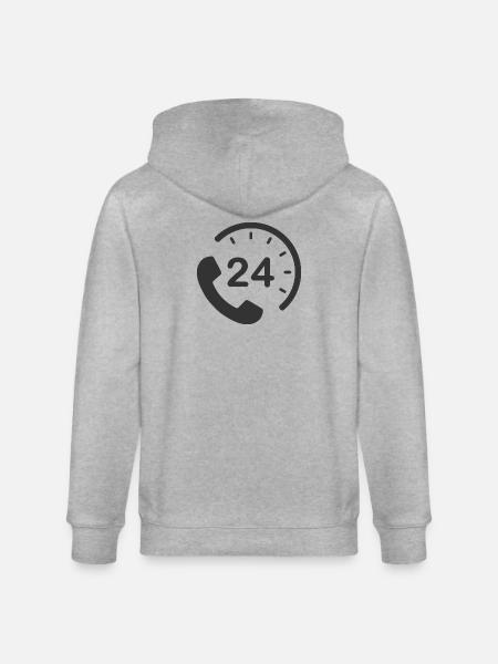 24/7 h Service - Stanley/Stella CULTIVATOR Unisex Organic Hooded Jacket - heather grey