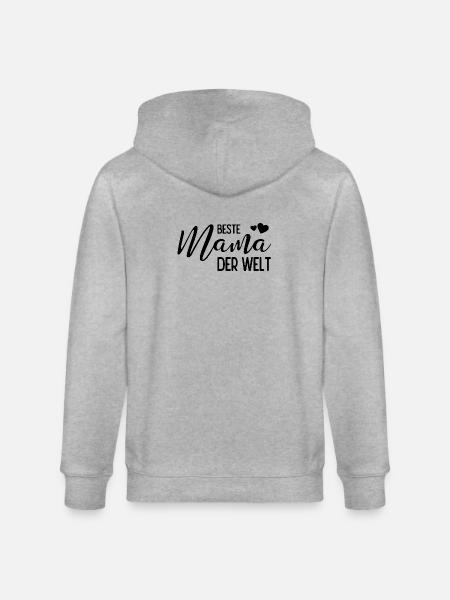 Beste Mama der Welt - Stanley/Stella Unisex Bio-Kapuzenjacke CULTIVATOR  - Grau meliert