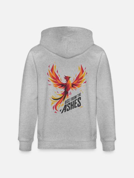 Rise From The Ashes - Stanley/Stella CULTIVATOR Unisex Organic Hooded Jacket - heather grey