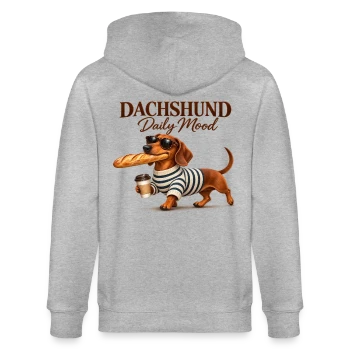 Bio-Kapuzenjacke mit Dackel: Brot & Kaffee