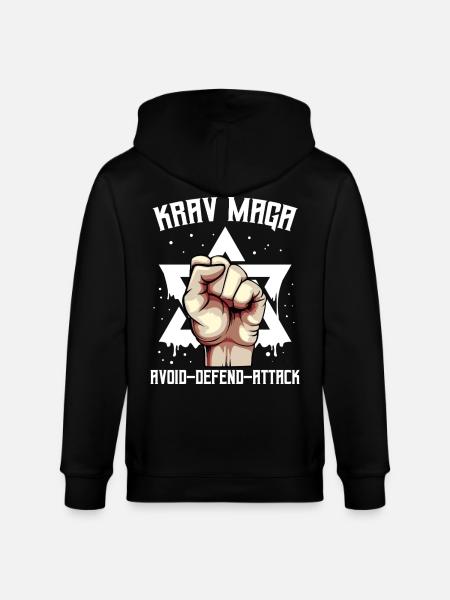 Krav Maga - Stanley/Stella CULTIVATOR Unisex Organic Hooded Jacket - black