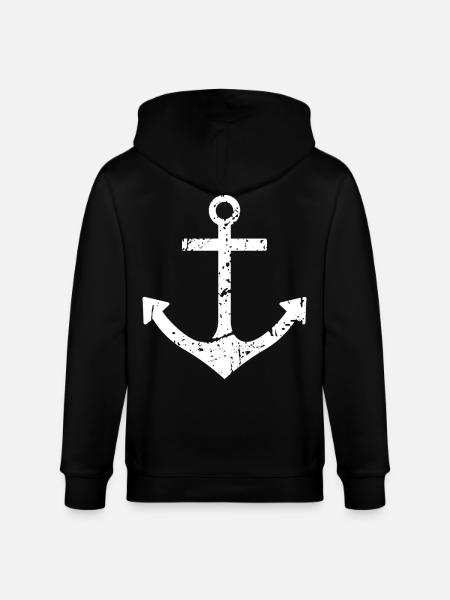 anchor - Stanley/Stella CULTIVATOR Unisex Organic Hooded Jacket - black