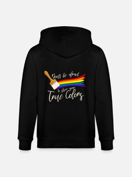 Gay Pride - Stanley/Stella CULTIVATOR Unisex Organic Hooded Jacket - black