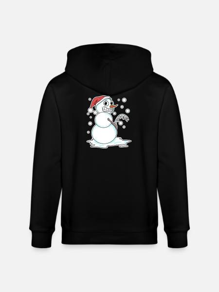 Snowman funny - Stanley/Stella CULTIVATOR  Unisex Organic Hooded Jacket - black