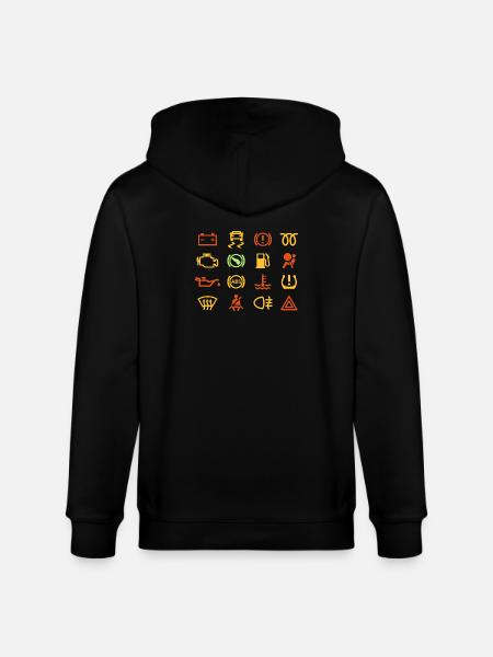 Car indicator lights - Stanley/Stella CULTIVATOR Unisex Organic Hooded Jacket - black