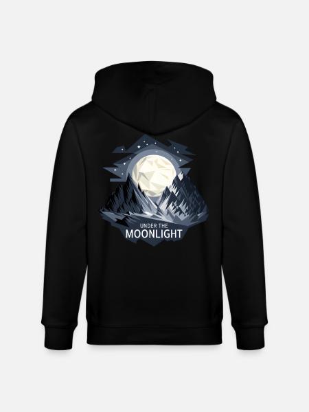 Under The Moonlight - Stanley/Stella CULTIVATOR Unisex Organic Hooded Jacket - black