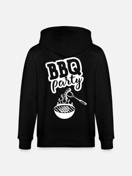 BBQ PARTY Kitchen Apron - Stanley/Stella CULTIVATOR Unisex Organic Hooded Jacket - black