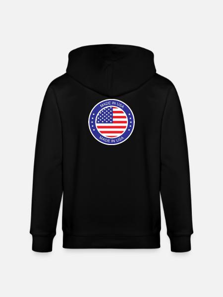 made in the USA - Stanley/Stella CULTIVATOR Unisex Organic Hooded Jacket - black