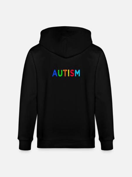 Arc-en-Ciel Autisme: Message d’Espoir - Veste à capuche bio CULTIVATOR Stanley/Stella Unisexe - noir