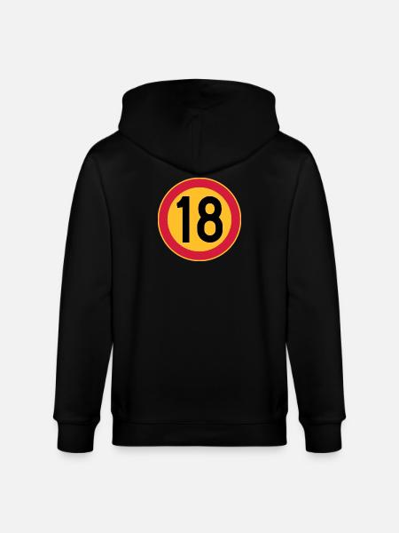 18 Geschwindigkeitsbegrenzung - Stanley/Stella Unisex Bio-Kapuzenjacke CULTIVATOR  - Schwarz