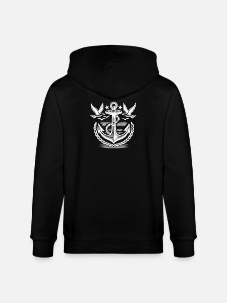 Anker Möwen Logo - Stanley/Stella Unisex Bio-Kapuzenjacke CULTIVATOR - Schwarz