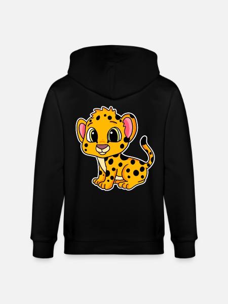 Bébé guépard - Veste à capuche bio CULTIVATOR Stanley/Stella Unisexe - noir