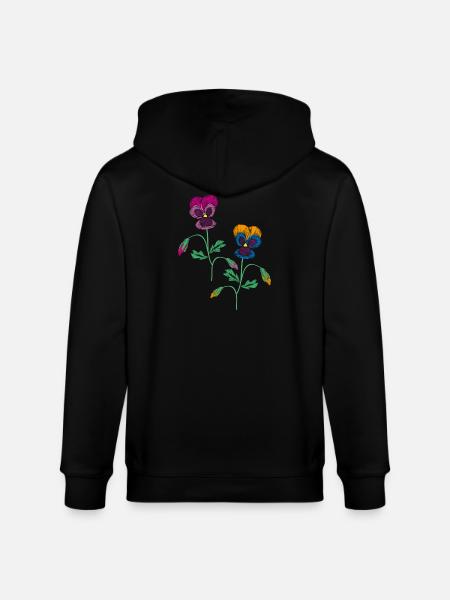 Pensée - Veste à capuche bio CULTIVATOR Stanley/Stella Unisexe - noir