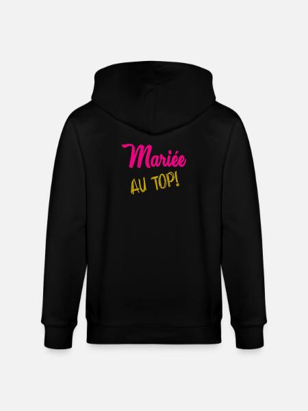 I CAN'T I'M MARRIED - Stanley/Stella CULTIVATOR Unisex Organic Hooded Jacket - black