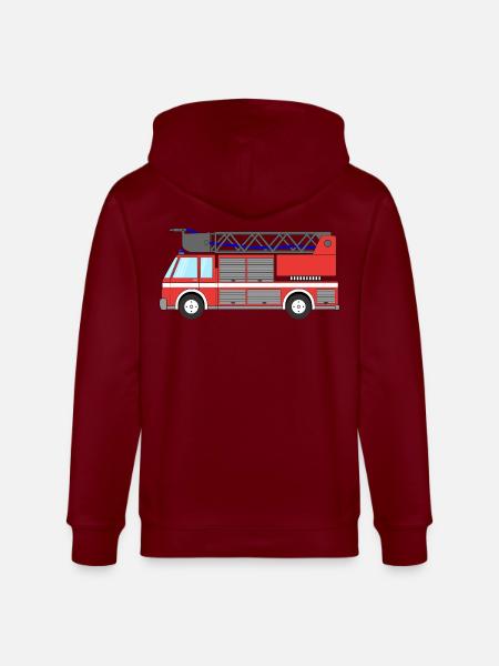 Fire engine Fire engine - Stanley/Stella CULTIVATOR Unisex Organic Hooded Jacket - burgundy