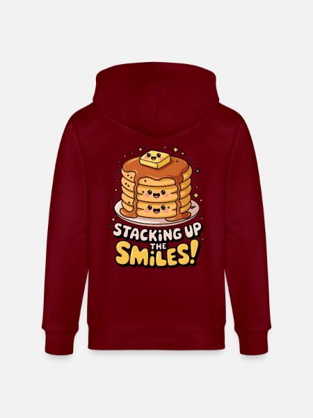 Staking Up The Smiles! - Stanley/Stella CULTIVATOR  Unisex Organic Hooded Jacket - burgundy