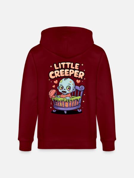 Little Creeper - Stanley/Stella CULTIVATOR  Unisex Organic Hooded Jacket - burgundy