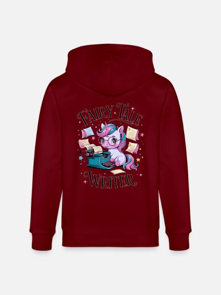 Fairy Tale Writer - Stanley/Stella CULTIVATOR Unisex Organic Hooded Jacket - burgundy