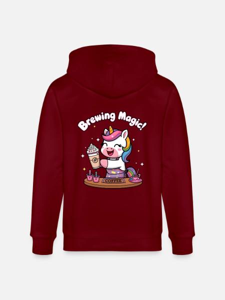 Brewing Magic! - Stanley/Stella CULTIVATOR Unisex Organic Hooded Jacket - burgundy