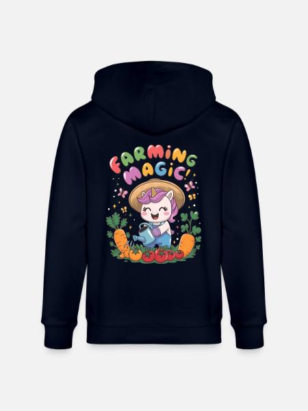 Farming Magic! - Stanley/Stella CULTIVATOR  Unisex Organic Hooded Jacket - navy