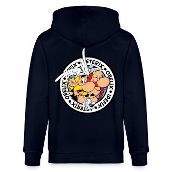 Asterix & Obelix Mit Idefix Auf Abenteuertour - Stanley/Stella Unisex Bio-Kapuzenjacke CULTIVATOR  - Navy - Hinten - Anna (173cm)