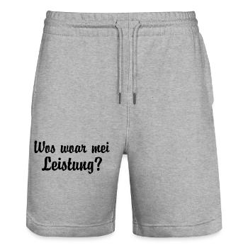 Wos Woar Mei Leistung Grasser Meischberger - Stanley/Stella Unisex Bio Joggingshorts Trainer  - Grau meliert - Vorne - Nik (191cm) & Marisol (170cm)