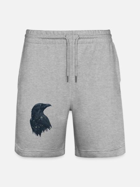 Raven - Stanley/Stella Trainer Unisex Organic Jogging Shorts - heather grey